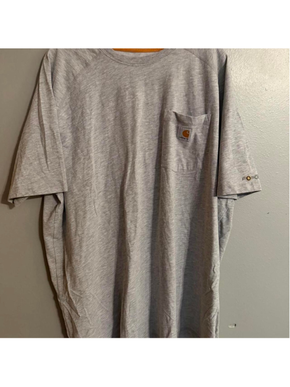Carhartt Force relaxed fit pocket tee in heather gray, men’s 2XL